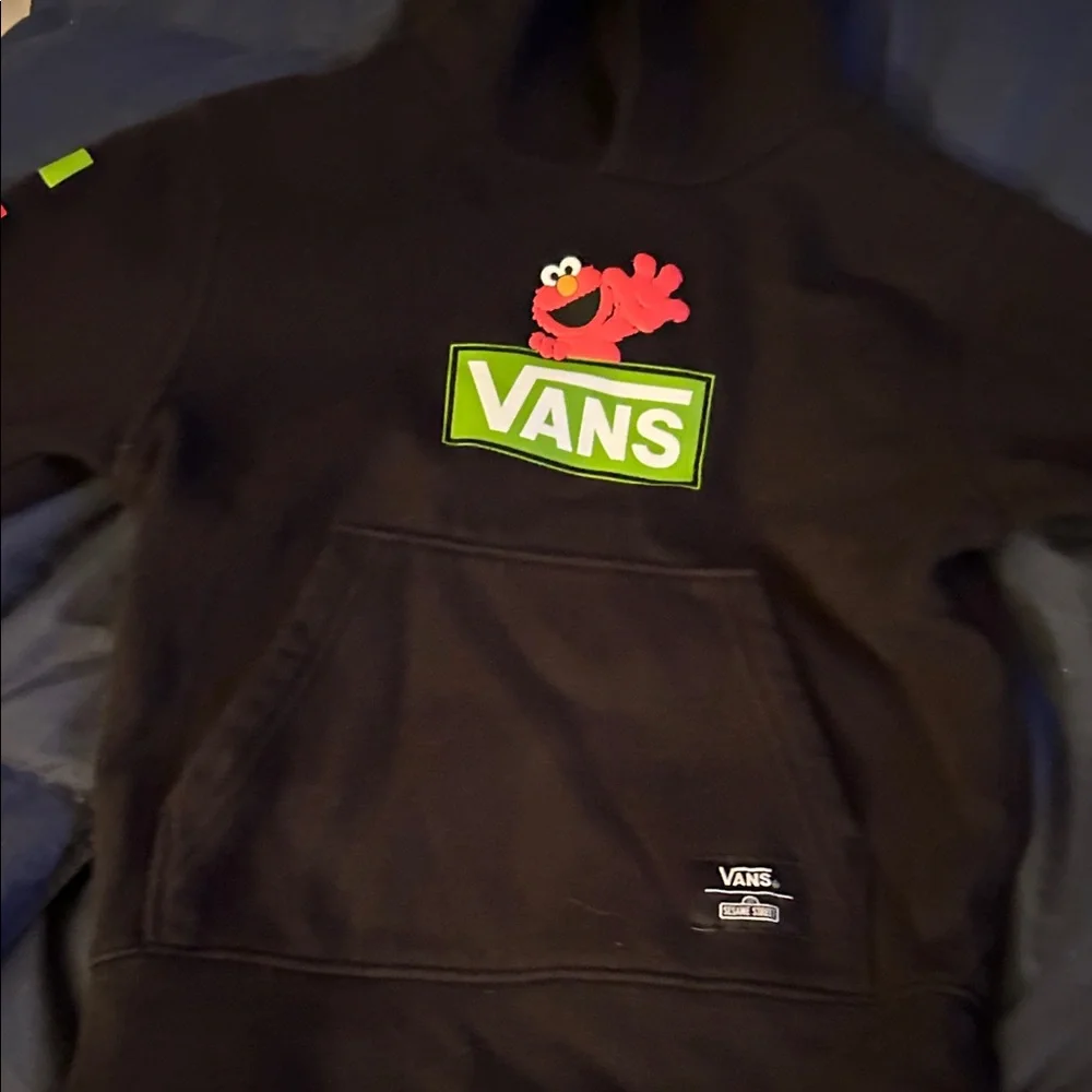 Vans Black Hoodie with Red Elmo and Green Logo - Picture 1 of 6